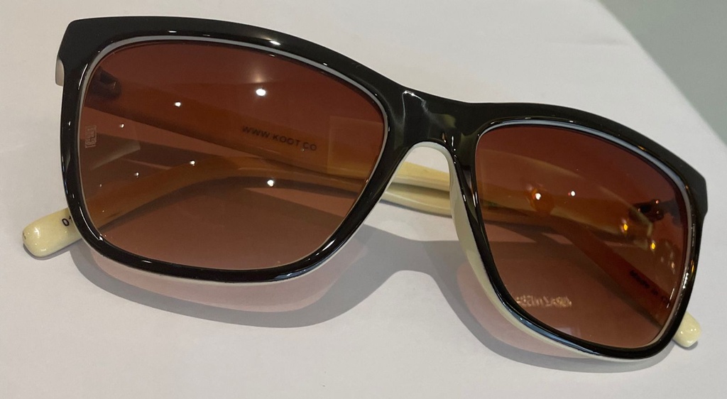 Cat Eye Sunglasses Cream and Black Color 
