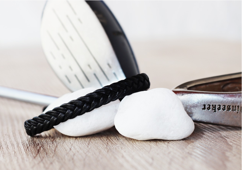 Vintage Golf Hand Crafted Braided Leather Bracelet
