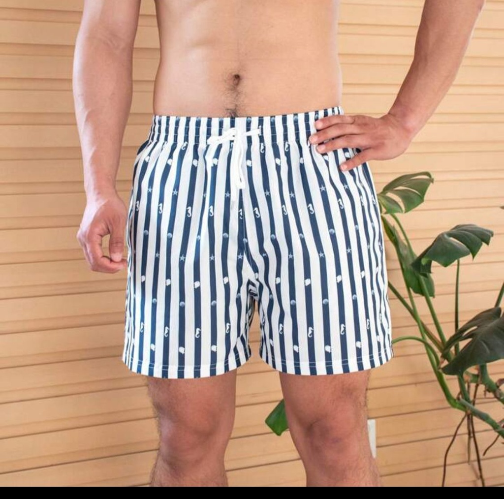 Manfinity Men Striped Seahorse Print