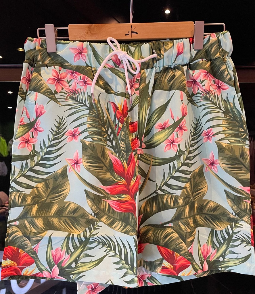 Casual Leaf Print Men Short 
