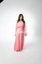 Pink Dress With Embroidered Neckline 