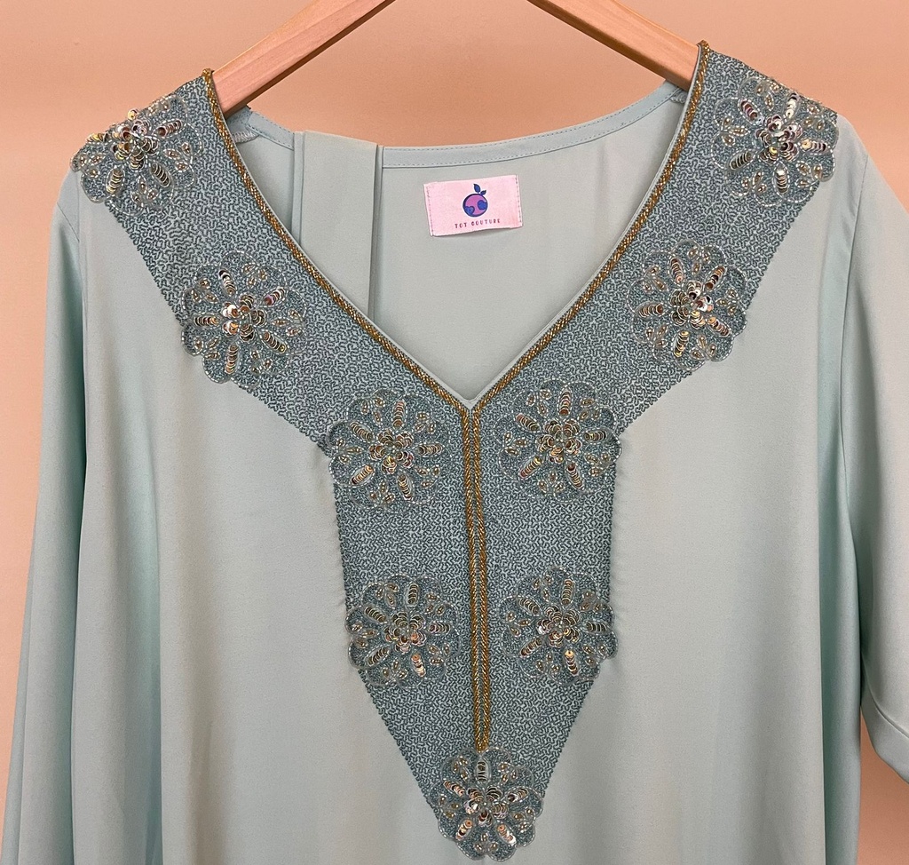 Blue Green Fashion Dress