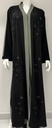 Modern Two-tone Abaya with Stylish Floral Embroidery