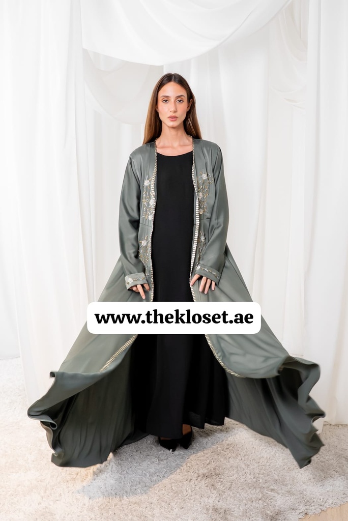 Crepe Beaded Fashion Abaya