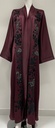 Chic Embroidered Maroon Abaya