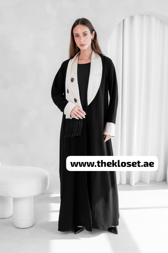 Modern tuxedo style Abaya 