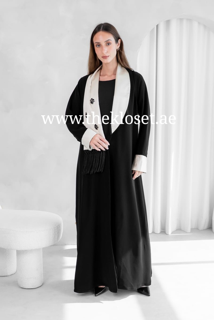 Modern tuxedo style Abaya 
