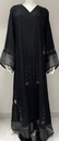 Exquisite Black&Bronze-Embroidered Abaya