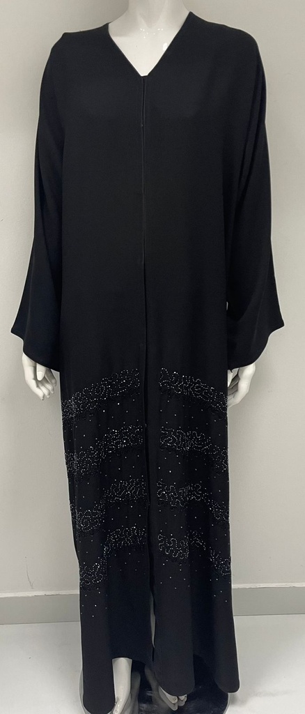 Black Beads rays Abaya