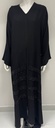 Black Beads rays Abaya