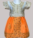 Traditional Girls' Dress with Belt and Exquisite Sequin Embellishments