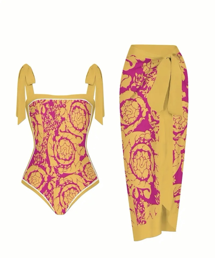 Floral Vintage Swimsuit Set Women's Beachwear