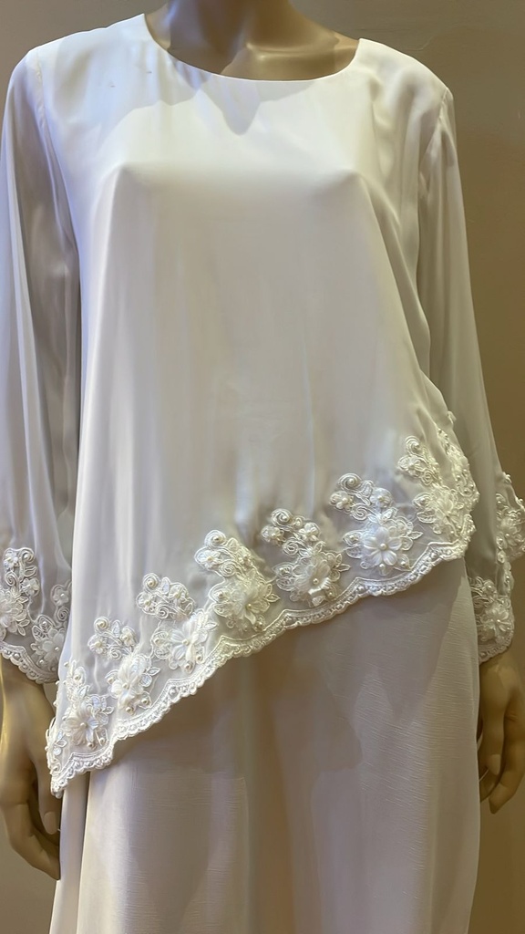 White Floral Lace Dress