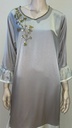 Embroidery sliver  jalabia dress With Lace