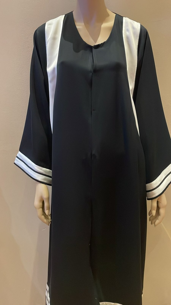 geyometric Abaya With White Stripes