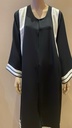 geyometric Abaya With White Stripes