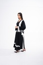 geyometric Abaya With White Stripes