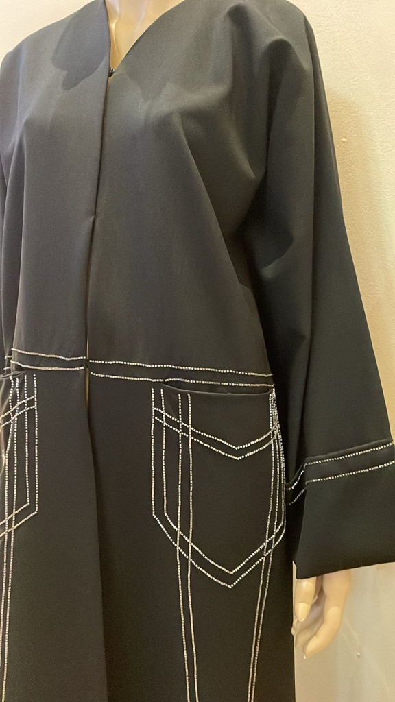 Stitch Line Abaya With Pockets