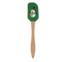 Cartoon Pattern Christmas Wooden Handle Silicone Scraper