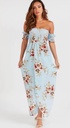 Floral Print Off Shoulder Dress