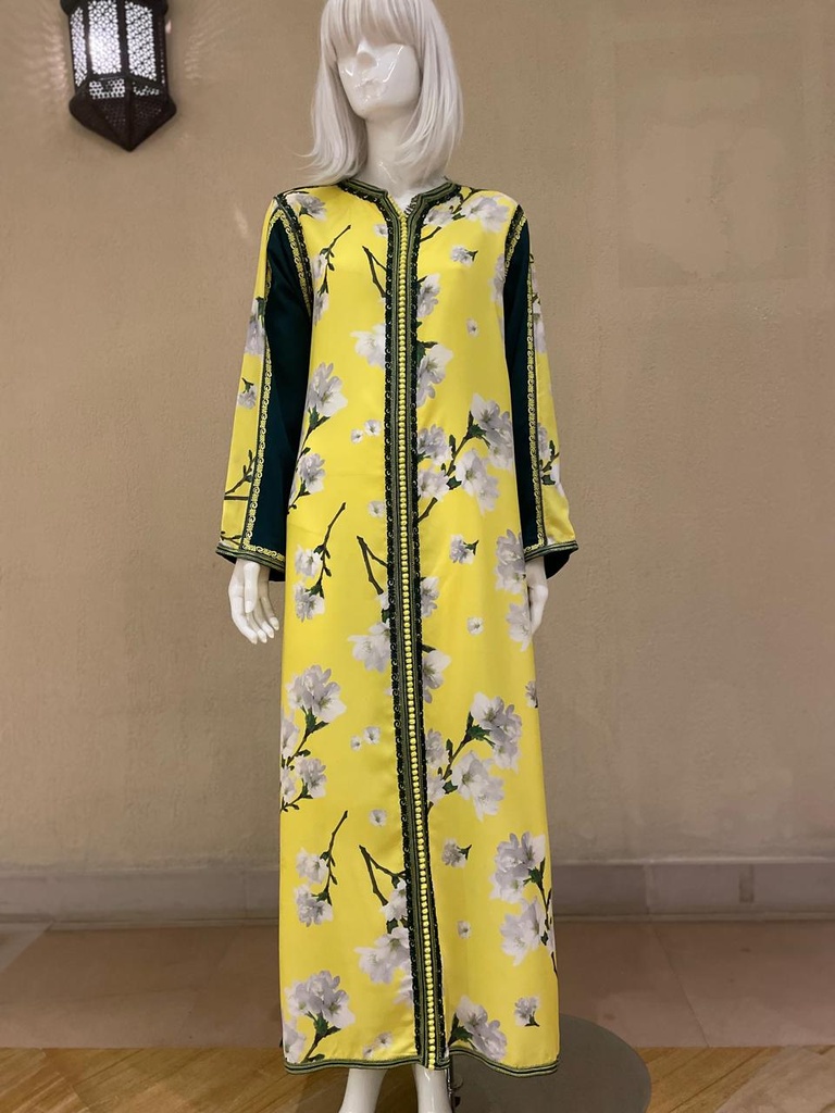 Beautiful Floral Print Long Dress 