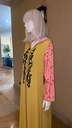 Floral Embroidered Applique Modest Jalabiya