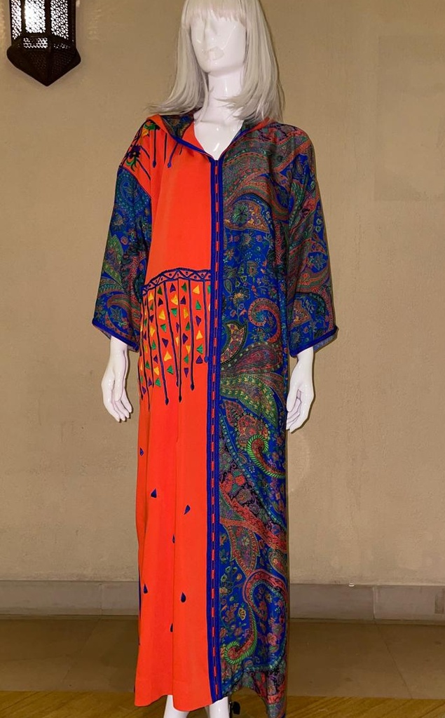 Chic Flower Print Jalabiya