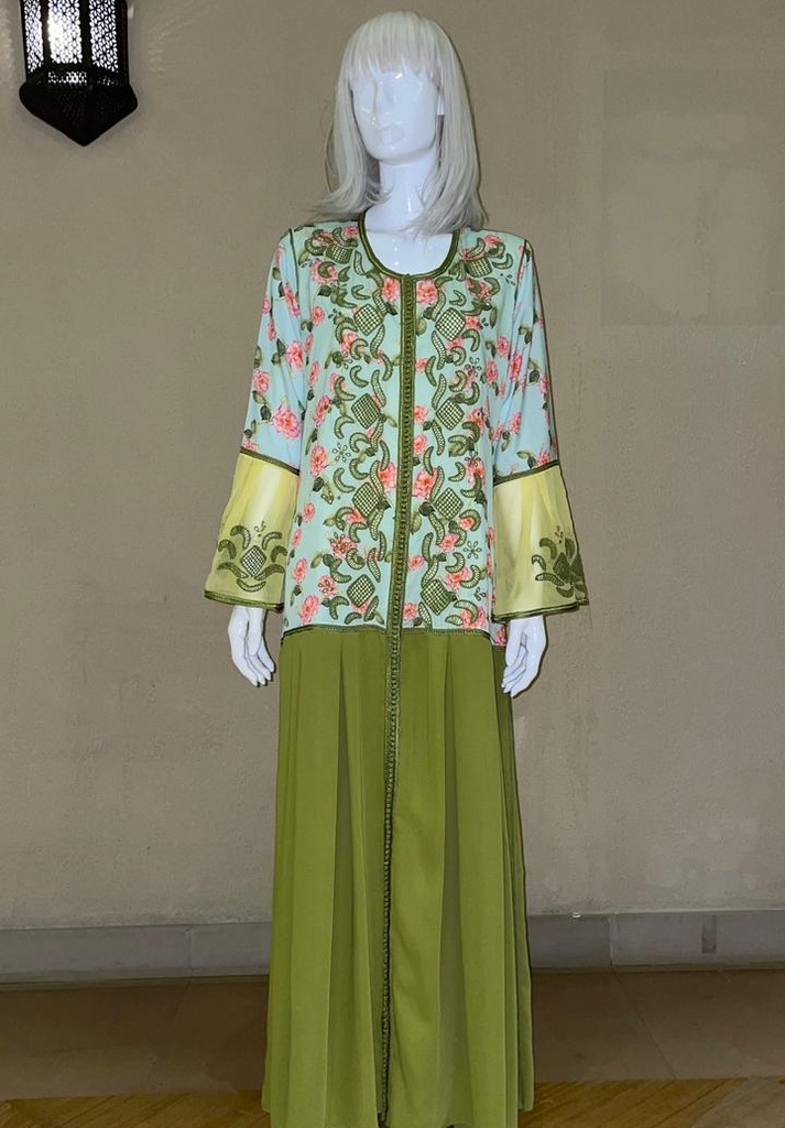 Chic Floral Embroidered Dress with Charming Bell Sleeves