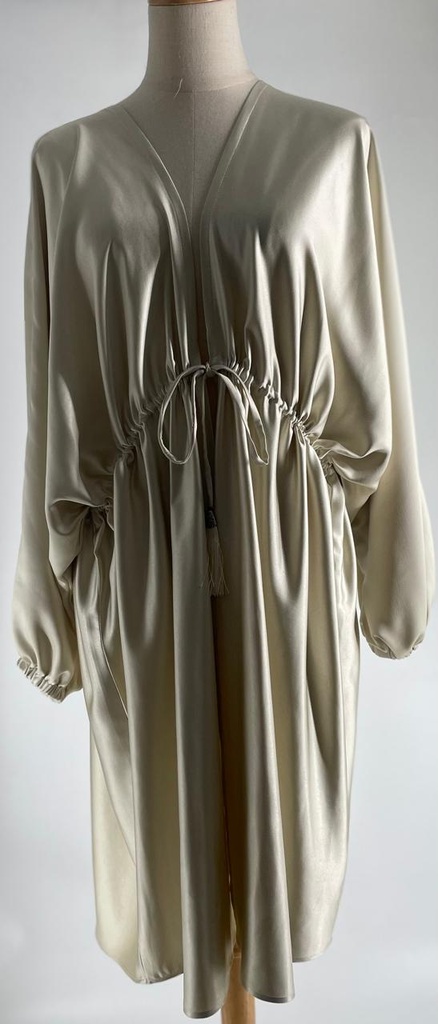 Robe/cape Style Top with Sliver Tassels Tie