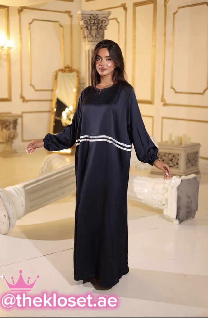 Sporty Black Abaya with Stylish Flair