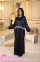 Sporty Black Abaya with Stylish Flair