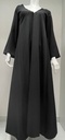 Black Simple Open Front  Abaya 