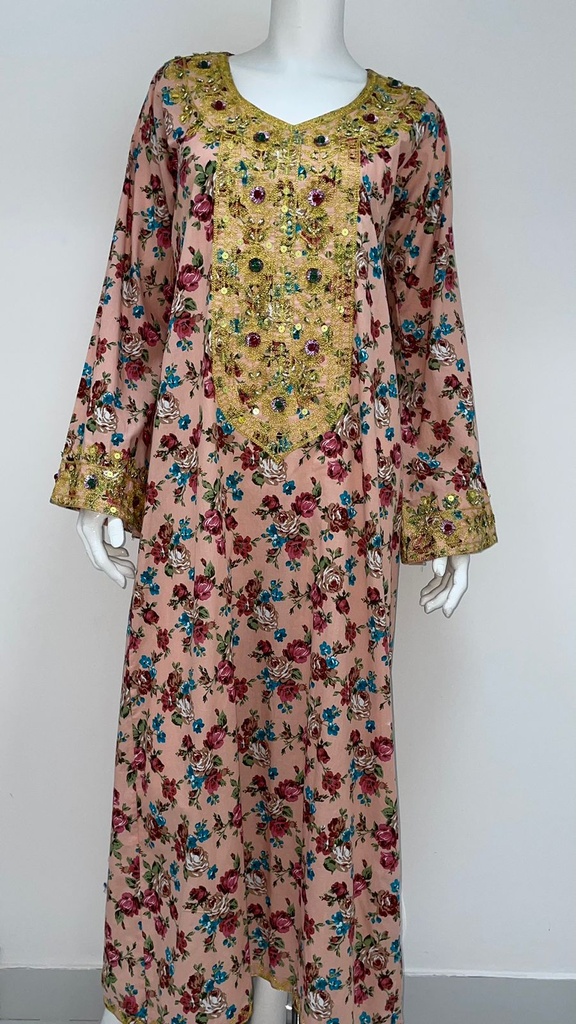 Traditional All Over Print  Floral Dress