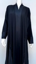 Exquisite Black Embroidered Open Front Abaya