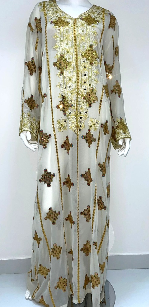 Stunning All Over Embroidered Caftan