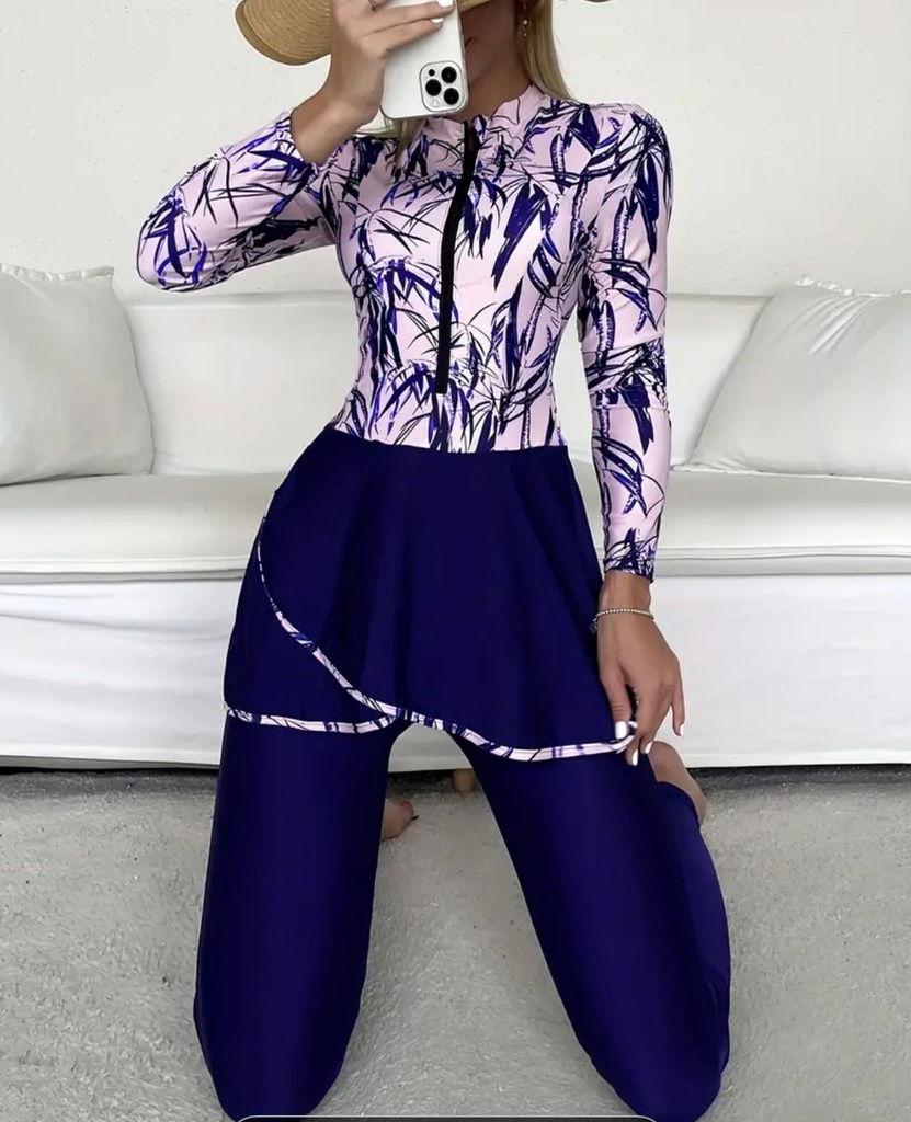 Two Pieces Swimsuit Full Coverage 