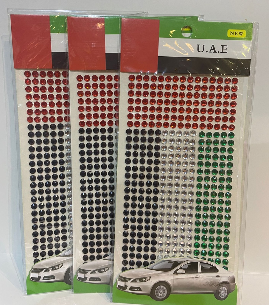 U.A.E Crystal Car Sticker 