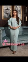 Slim Fit Long Ruffle Sleeve Bodycon Split Hem Dress