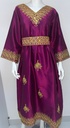 Chic Violet Embroidered Dress