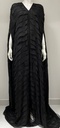 Stylish Striped Ruffle Abaya