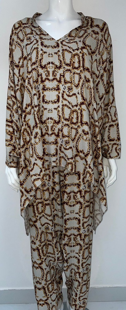 Snakeskin Patterned Women's Terno
