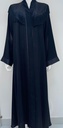 Black Abaya With Fringe Wrap Designe