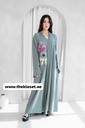 Stylish Rose-Embroidered Abaya 
