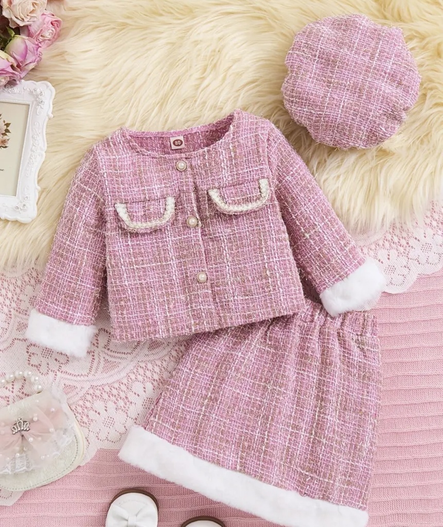 Plaid Chic pink Girls Set