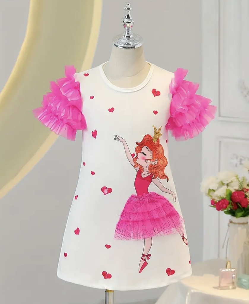 Beautiful 3D Ballerina Style Tulle Dress