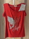 Angel butterfly sequins and stone shirt