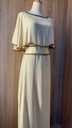 Beige golden bells & shells belted dress