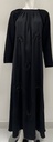 Charming Black Closed Abaya  Featuring Flower Embroidery