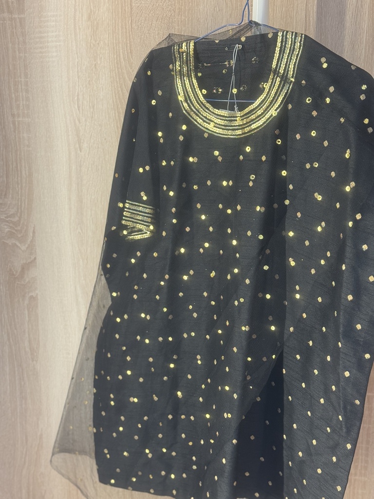 Traditional Black thoub Dress 
