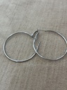 Plain loop sliver earrings